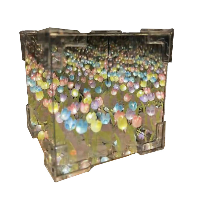Magic Cube DIY Tulip Mirror Light