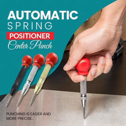 📢📢50% OFF !! ⏰Automatic Center Punch - Precision Marking for Metal/Wood, Spring-Loaded & Adjustable Force 🛠️📏