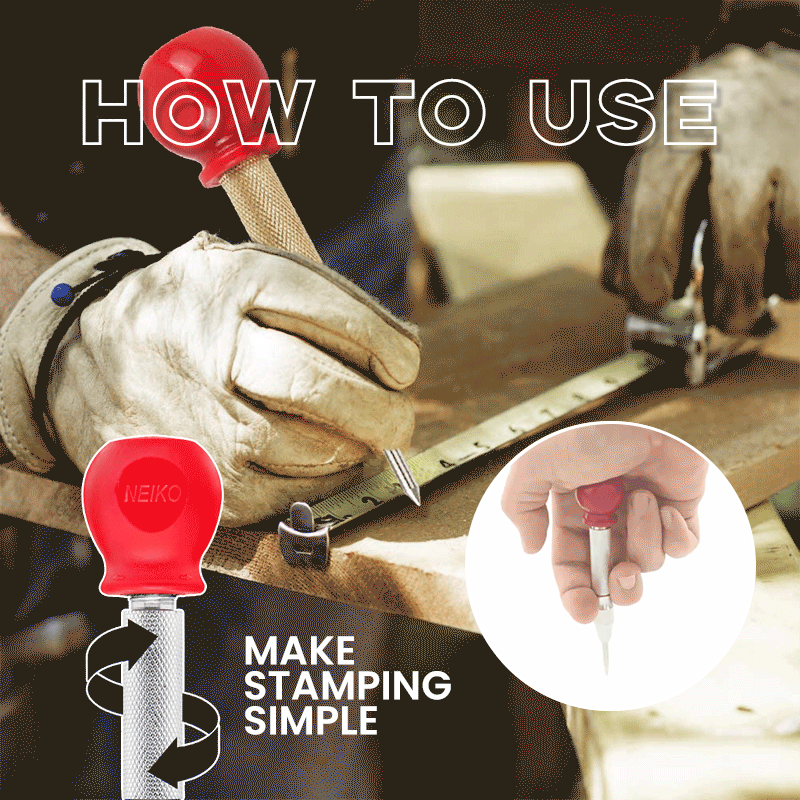 📢📢50% OFF !! ⏰Automatic Center Punch - Precision Marking for Metal/Wood, Spring-Loaded & Adjustable Force 🛠️📏