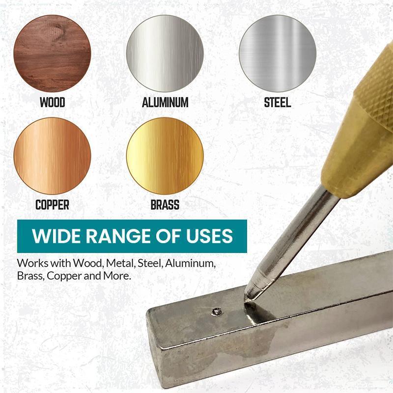 📢📢50% OFF !! ⏰Automatic Center Punch - Precision Marking for Metal/Wood, Spring-Loaded & Adjustable Force 🛠️📏