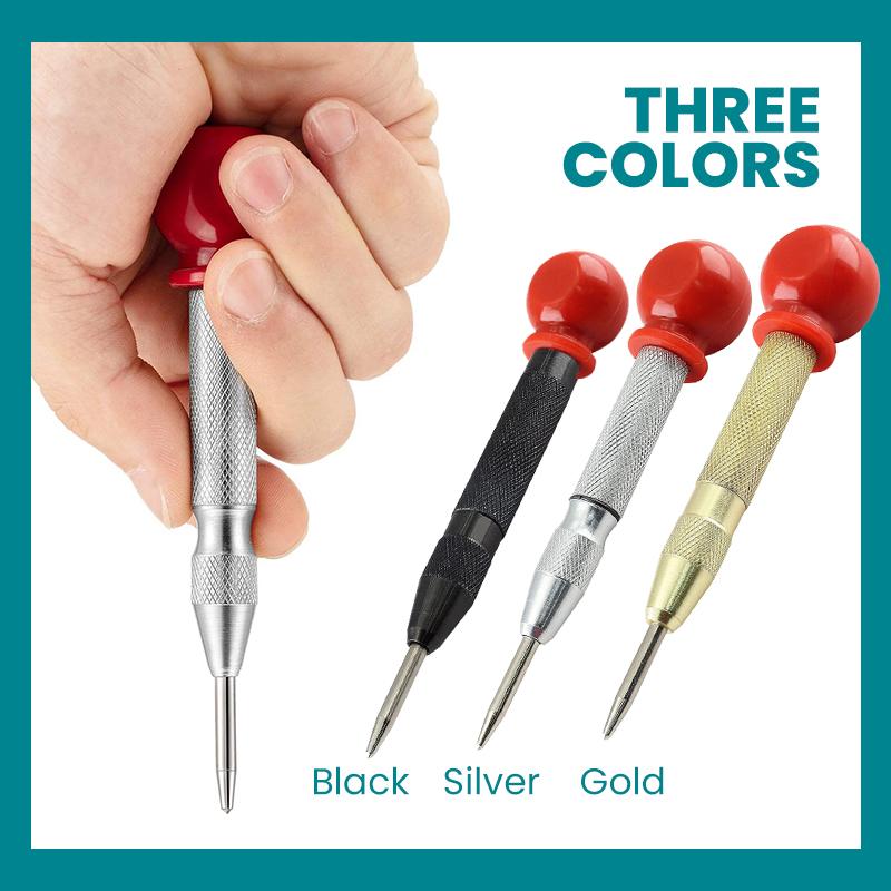 📢📢50% OFF !! ⏰Automatic Center Punch - Precision Marking for Metal/Wood, Spring-Loaded & Adjustable Force 🛠️📏