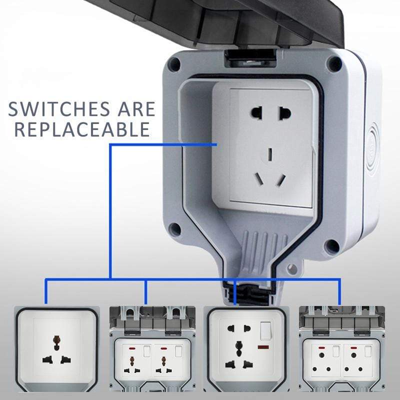 ⚡ LIMITED-TIME 50% OFF! ✨ Outdoor Waterproof Receptacle Outlet – IP66, Anti-Theft Lock, UV Protected 🔒