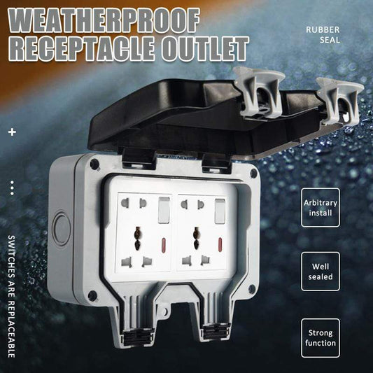 ⚡ LIMITED-TIME 50% OFF! ✨ Outdoor Waterproof Receptacle Outlet – IP66, Anti-Theft Lock, UV Protected 🔒