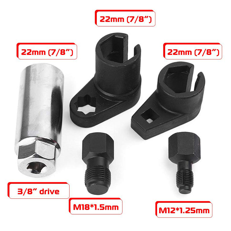 ⏳Limited-time 50% off⏰Automotive O2 Sensor Offset Socket & Thread Chaser 5 PCS Set🚗🔧