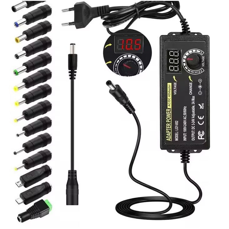 🔥Adjustable 3V-24V 3A Universal AC/DC Power Adapter