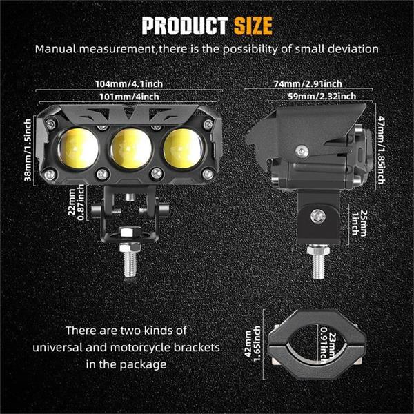 💡 Ultimate Road Illumination | Powerful Motorbike LED Driving Lights ⚡【Buy 2 and get 1 free】