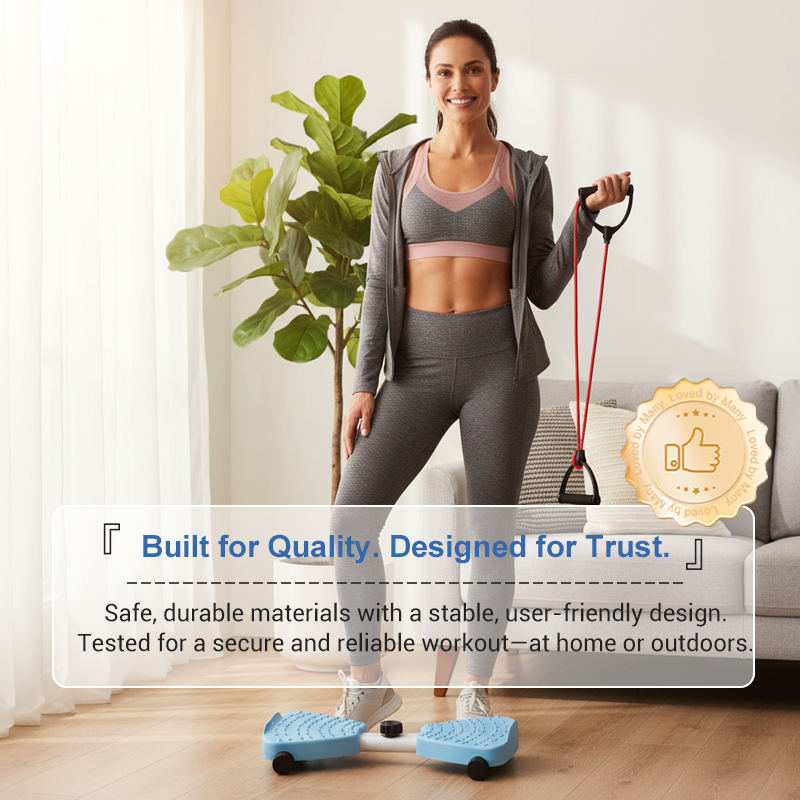 🚶50% OFF NOW! Compact Cardio Twisting Stepper Machine – Adjustable Full Body Workout Exercise Stepper with Resistance Bands, Anti-Slip Home Gym Fitness Equipment for Leg & Waist Toning