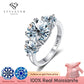 Three Stones Moissanite Engagement Ring