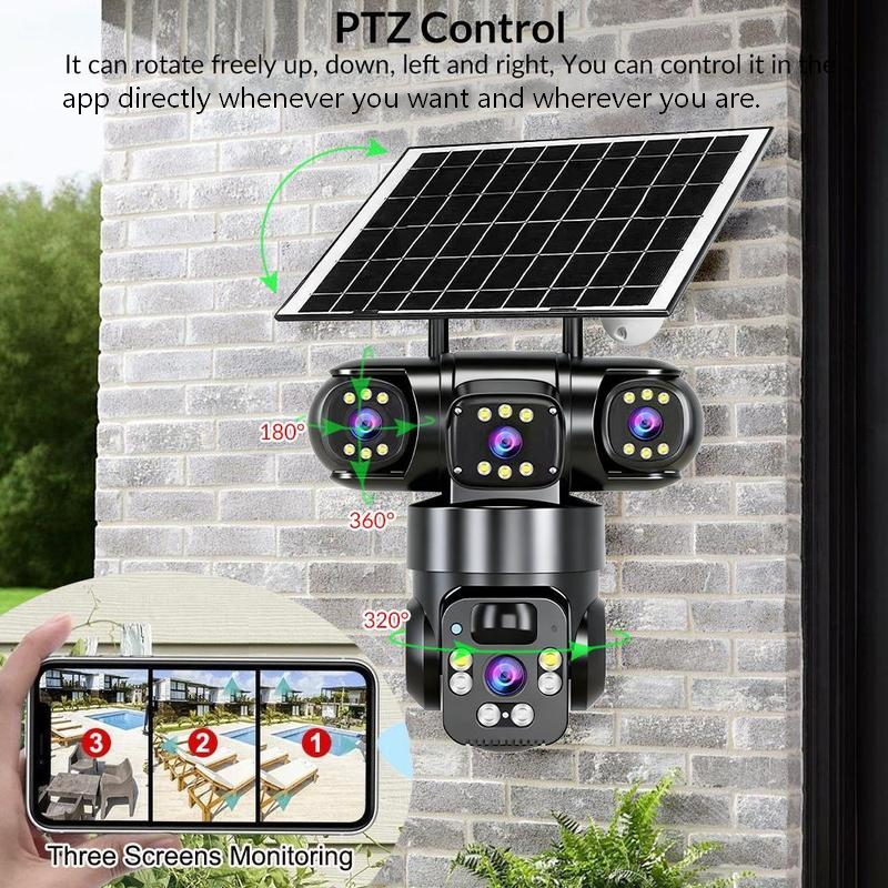 ⏳Time-Limited Special🏠📷 Smart Solar Security Camera – 360° pan/tilt, solar+battery, motion-triggered alarm