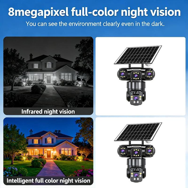 ⏳Time-Limited Special🏠📷 Smart Solar Security Camera – 360° pan/tilt, solar+battery, motion-triggered alarm