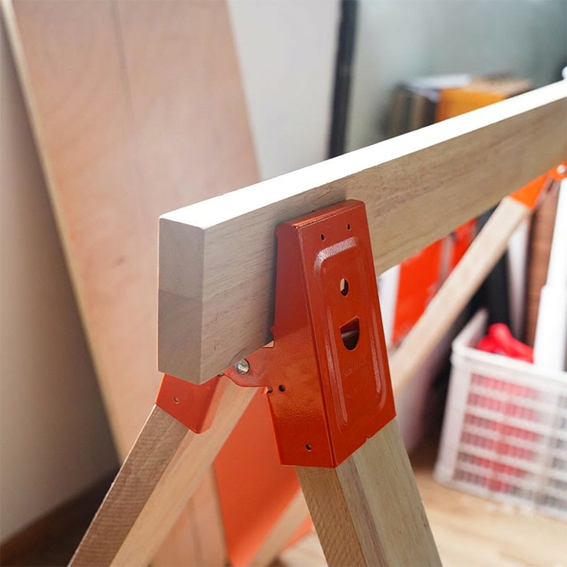 🛠️LIMITED-TIME 50% OFF! 🔩 Heavy-Duty Sawhorse Bracket with Down Clamp – Galvanized steel, foldable & secure locking – perfect for job sites, workshops or DIY projects 🛠️