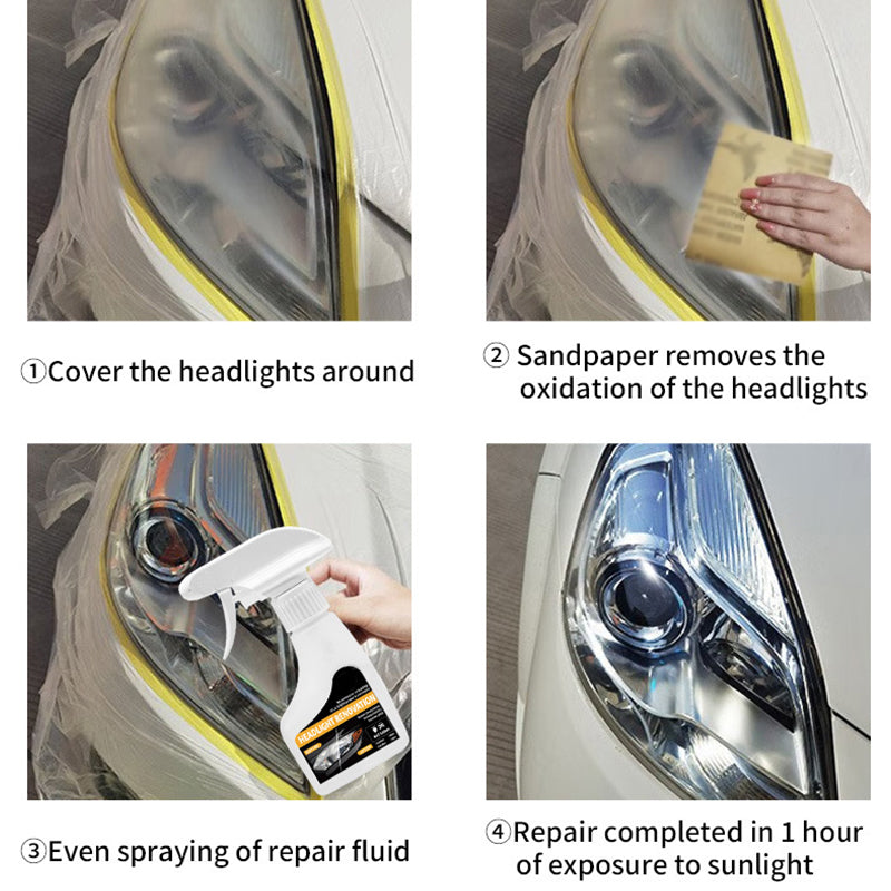 50K+ SOLD!🛠️🚗Car Headlight Restoration Spray