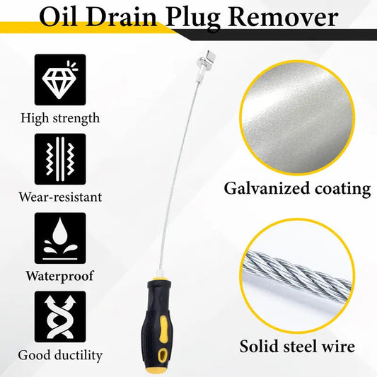 🔧 LIMITED-TIME 50% OFF! ✨ Magnetic Oil Drain Plug Removal Tool – Strong Magnet, Flexible Shaft, Extended Reach 🛢️