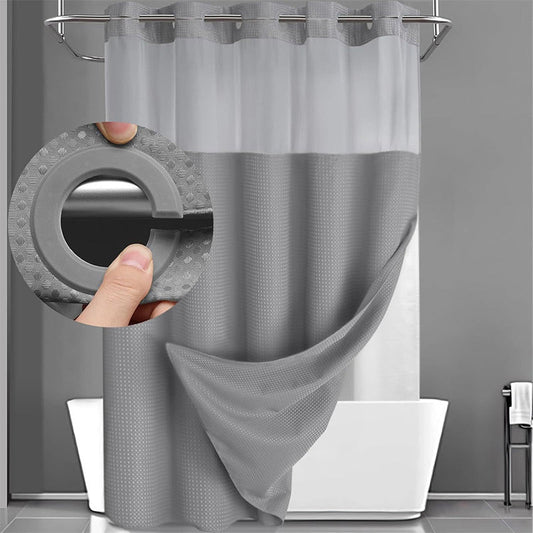 🎁Last Day Promotion 50% OFF🔥Waffle Pattern Shower Curtain