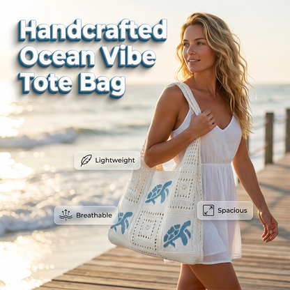 🌸Turtle Pattern Crochet Tote Bag