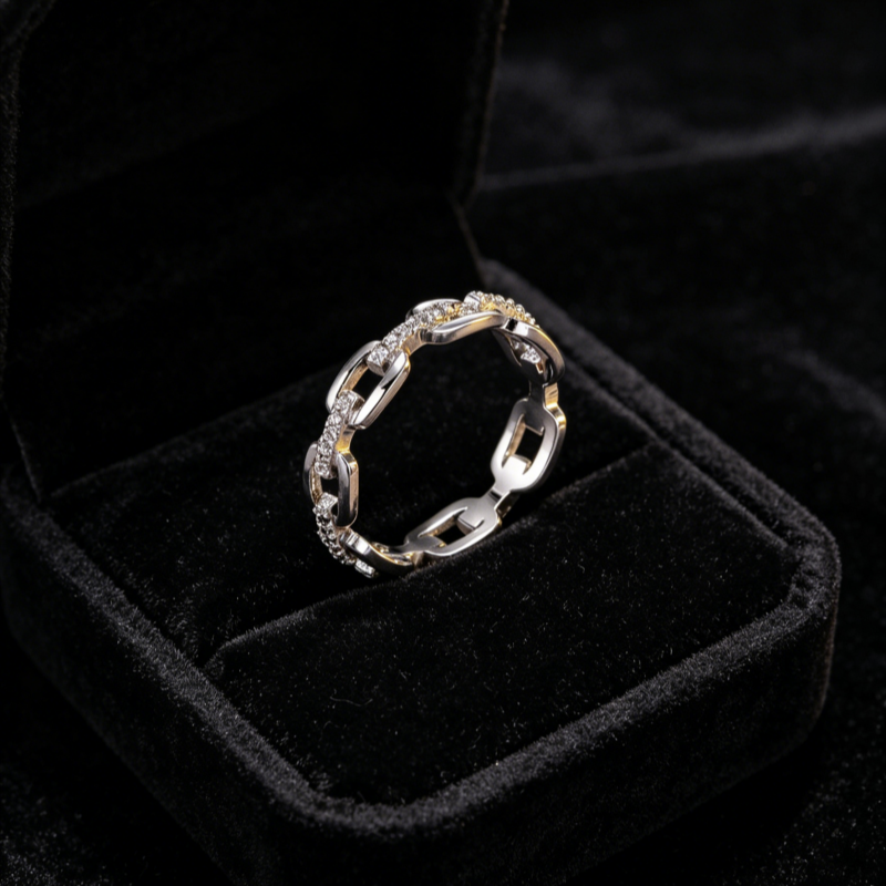 🎁New Arrival 50% OFF💥Interlocking Chain Link Eternity Ring