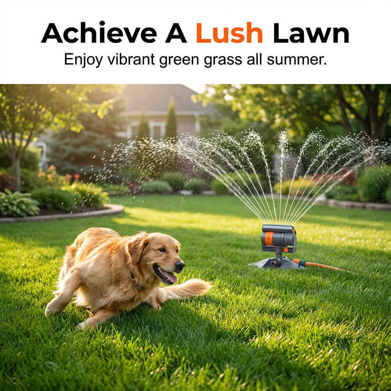 🏆 LAST DAY SPECIAL 50% OFF! 🔥 Wide-Coverage Automatic Rotating Garden Sprinkler – Oscillating Rain-Like Hydration for Lush Lawns 🌿