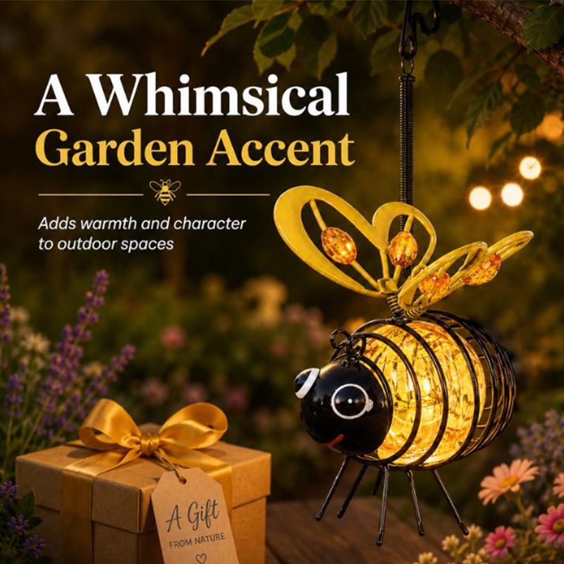 🌙🍃50% OFF! Hanging Solar Bee Light – Warm Amber Glow, Flicker-Free, Perfect for Garden Parties, Camping, or Kids’ Rooms – Spread Joy Day and Night 🌞🌜
