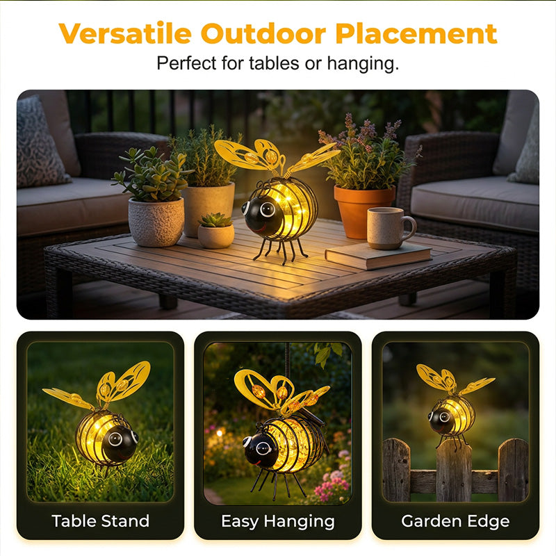 🌙🍃50% OFF! Hanging Solar Bee Light – Warm Amber Glow, Flicker-Free, Perfect for Garden Parties, Camping, or Kids’ Rooms – Spread Joy Day and Night 🌞🌜