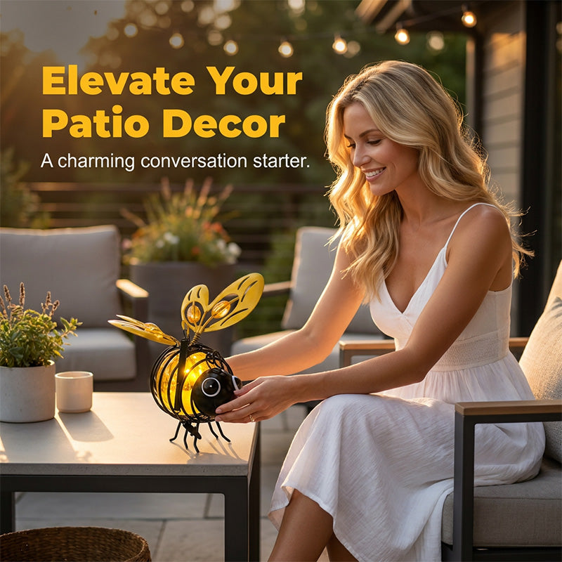 🌙🍃50% OFF! Hanging Solar Bee Light – Warm Amber Glow, Flicker-Free, Perfect for Garden Parties, Camping, or Kids’ Rooms – Spread Joy Day and Night 🌞🌜