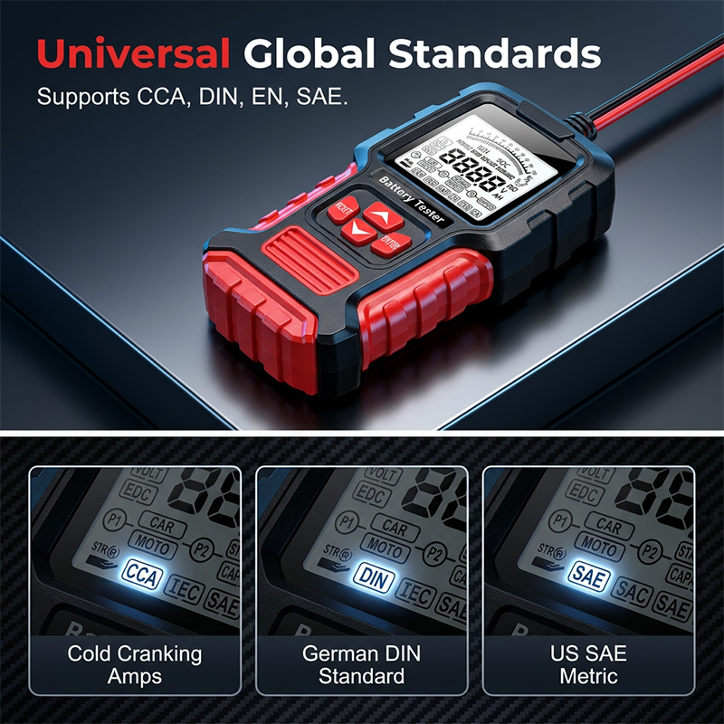 Car Battery Tester Professional Digital LCD Battery Analyzer