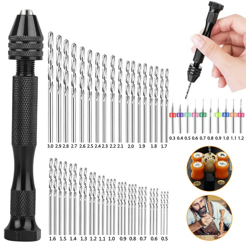 Precision Pin Vise Hand Drill Set