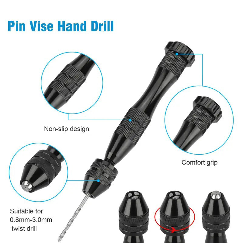 Precision Pin Vise Hand Drill Set