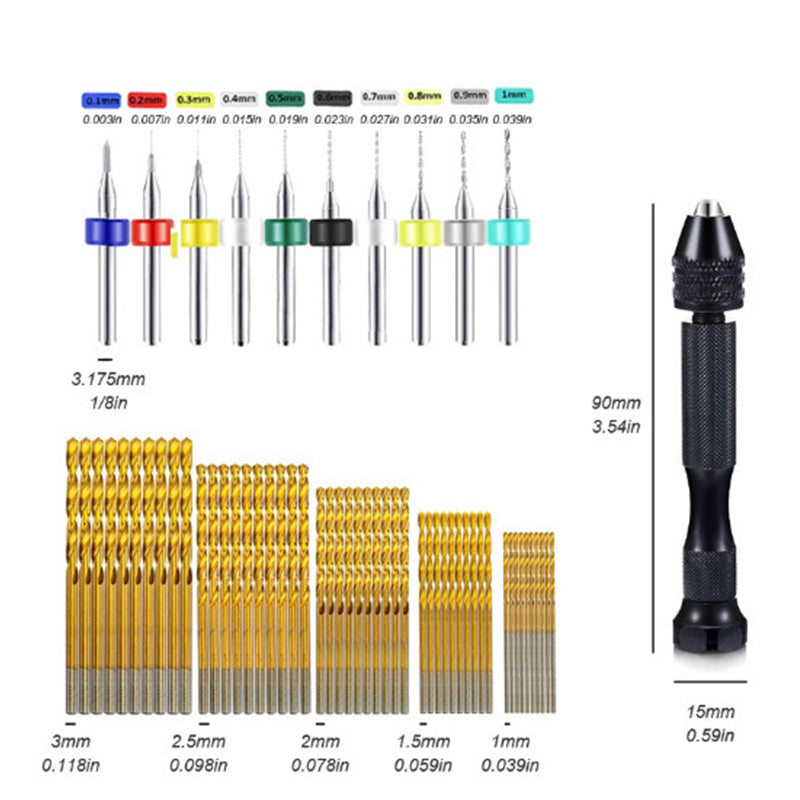 Precision Pin Vise Hand Drill Set