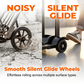 Foldable Utility Cart with Telescopic Handle and Smooth Wheels