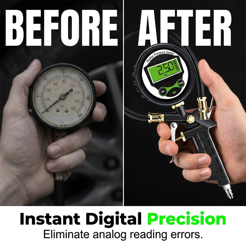 ⏳Limited-time 50% off⏰Digital Tire Inflator with Pressure Gauge LED Backlit Air Chuck🚗🛞