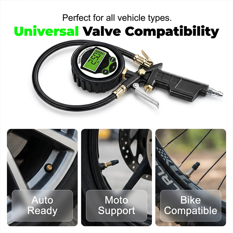 ⏳Limited-time 50% off⏰Digital Tire Inflator with Pressure Gauge LED Backlit Air Chuck🚗🛞
