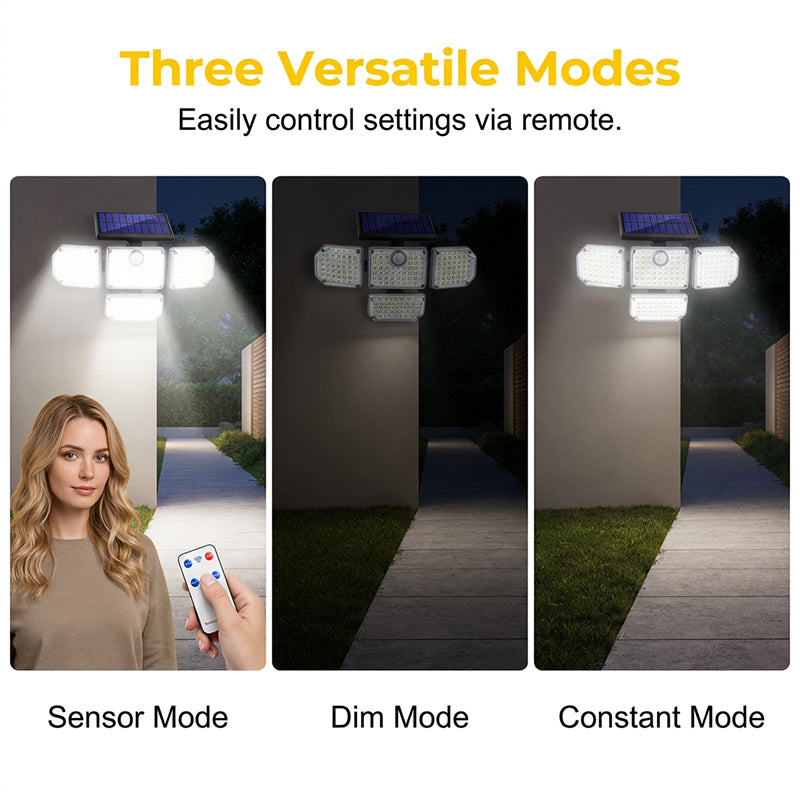 Multi-Head Solar Motion Sensor Light