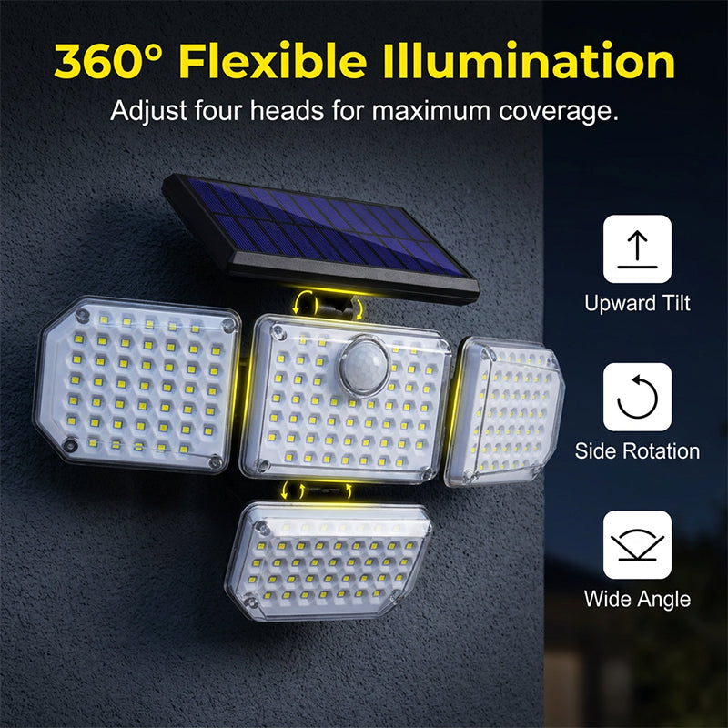 Multi-Head Solar Motion Sensor Light