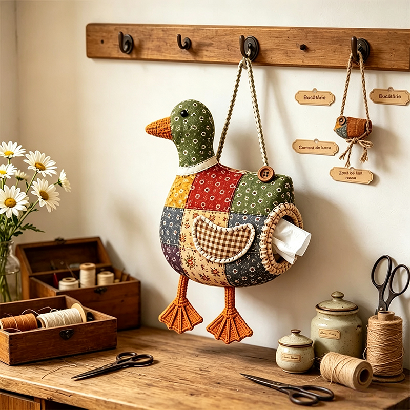 🧵🐤 DIY animal tissue holder – sew, hang, and brighten any space!