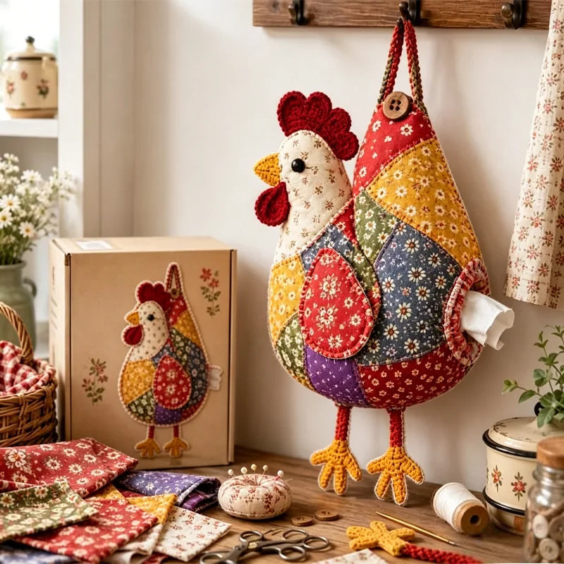 🧵🐤 DIY animal tissue holder – sew, hang, and brighten any space!