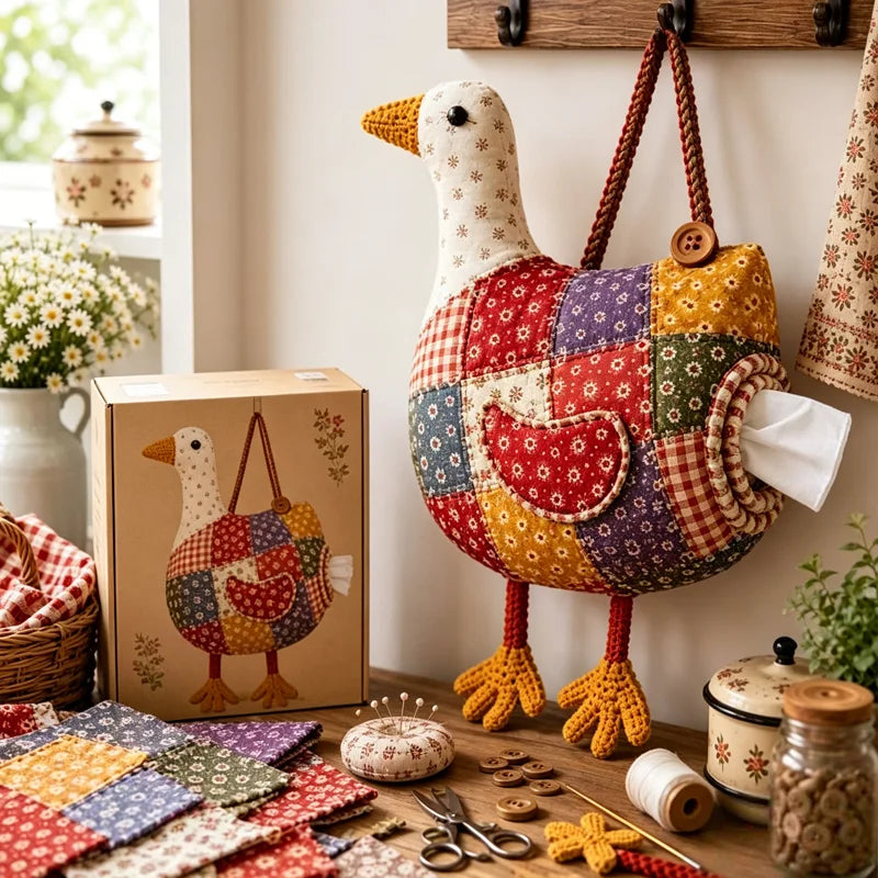 🧵🐤 DIY animal tissue holder – sew, hang, and brighten any space!
