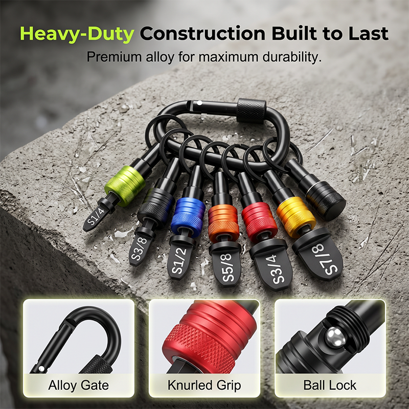 📢📢50% OFF !! ⏰Multicolor Screwdriver Bit Holder Keychain Extension Bar