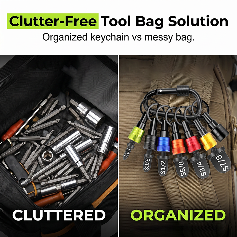 📢📢50% OFF !! ⏰Multicolor Screwdriver Bit Holder Keychain Extension Bar