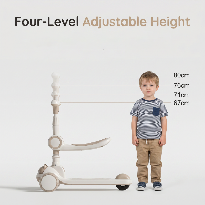 📢📢40% OFF !! ⏰🛴Anti-Tip Children's Kick Scooter with Luminous Wheels