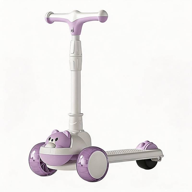 📢📢40% OFF !! ⏰🛴Anti-Tip Children's Kick Scooter with Luminous Wheels