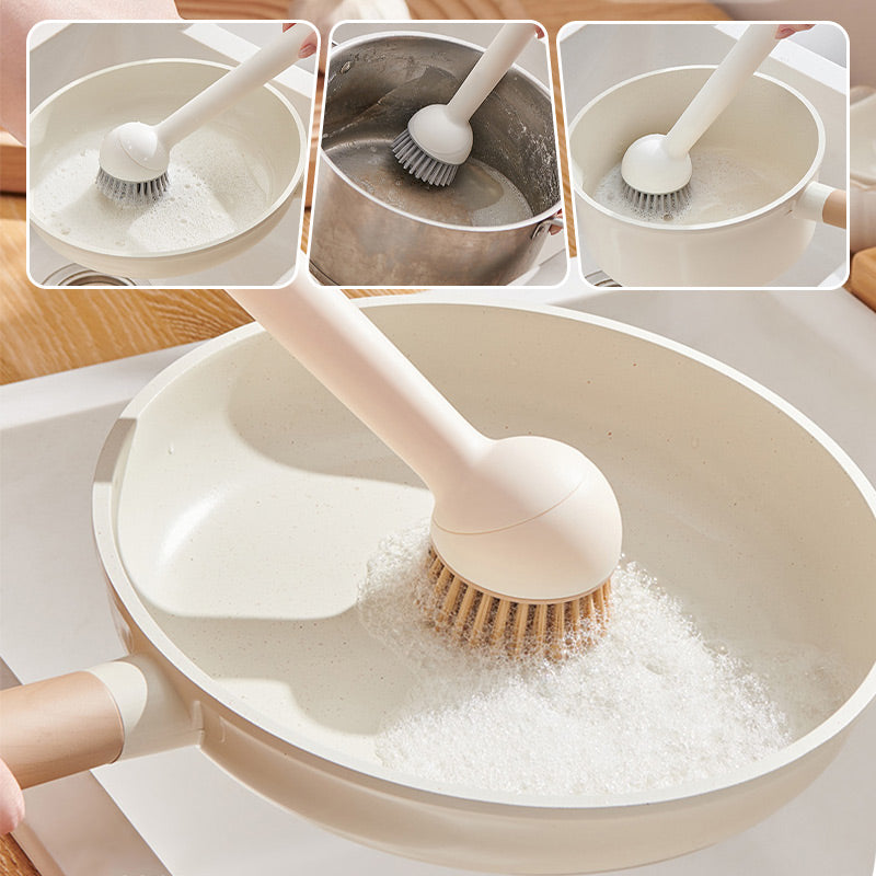 🔥50%‑OFF NOW🍳Rotatable Hanging Pot Brush Set‑Easy‑Clean Kitchen Scrub Brush for Pots Pans & Sinks