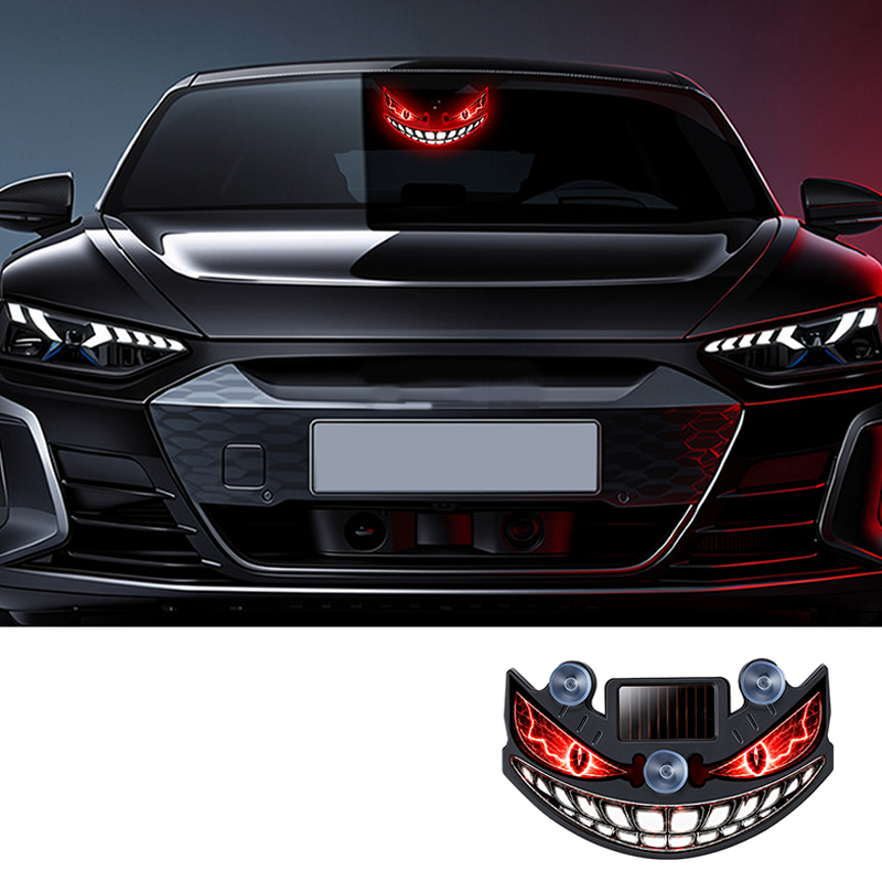 👹 2026 Sale — Over 14,000 Sold! ☀️ Solar Devil Eye LED Car Warning Light – Smart & Auto-Activated 🚗