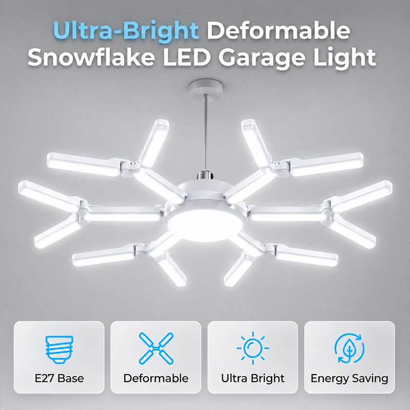 Deformable Snowflake LED Garage Light