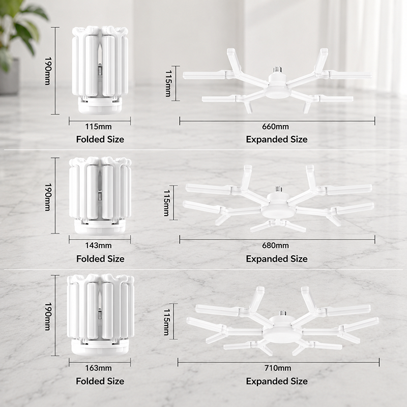 Deformable Snowflake LED Garage Light