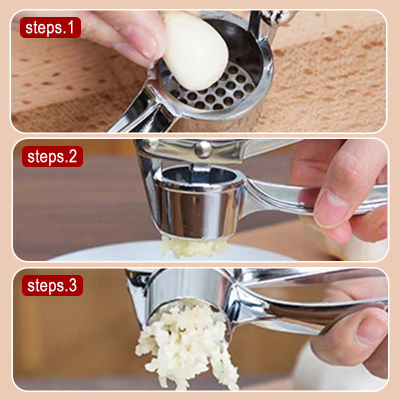 🥳2026 HOT SALE🥳💞50K+ SOLD!!Garlic Press Masher – Crush Garlic Fast Without Sticky Hands