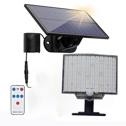 106 LED Solar Motion Sensor Outdoor Light with Remote