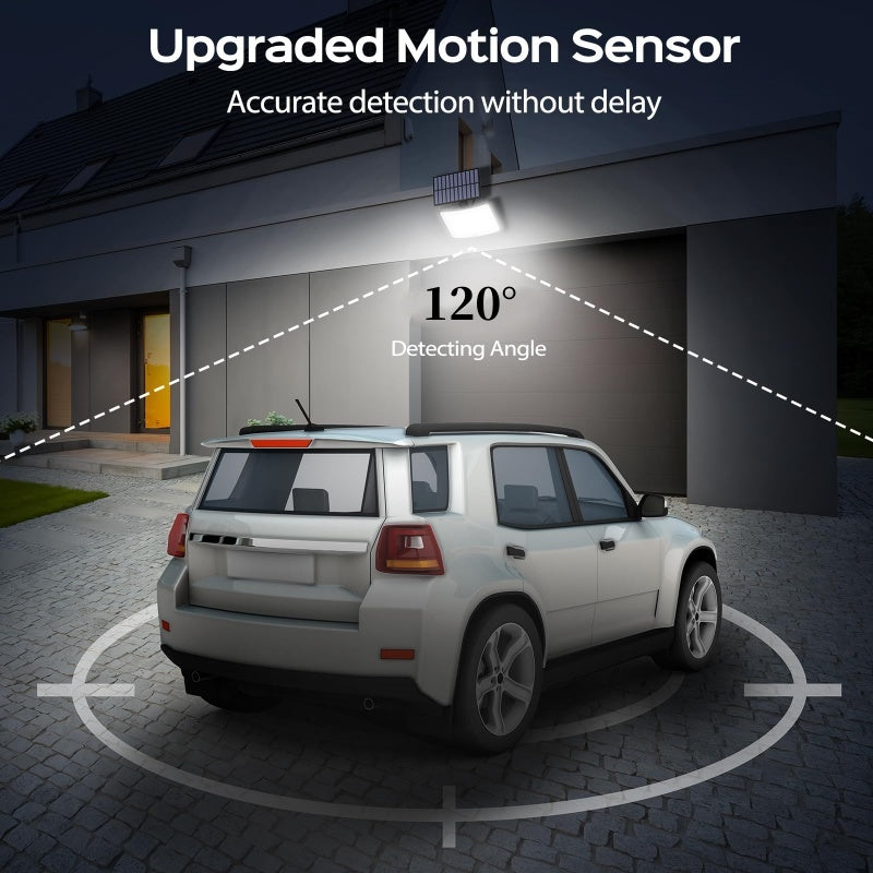 106 LED Solar Motion Sensor Outdoor Light with Remote