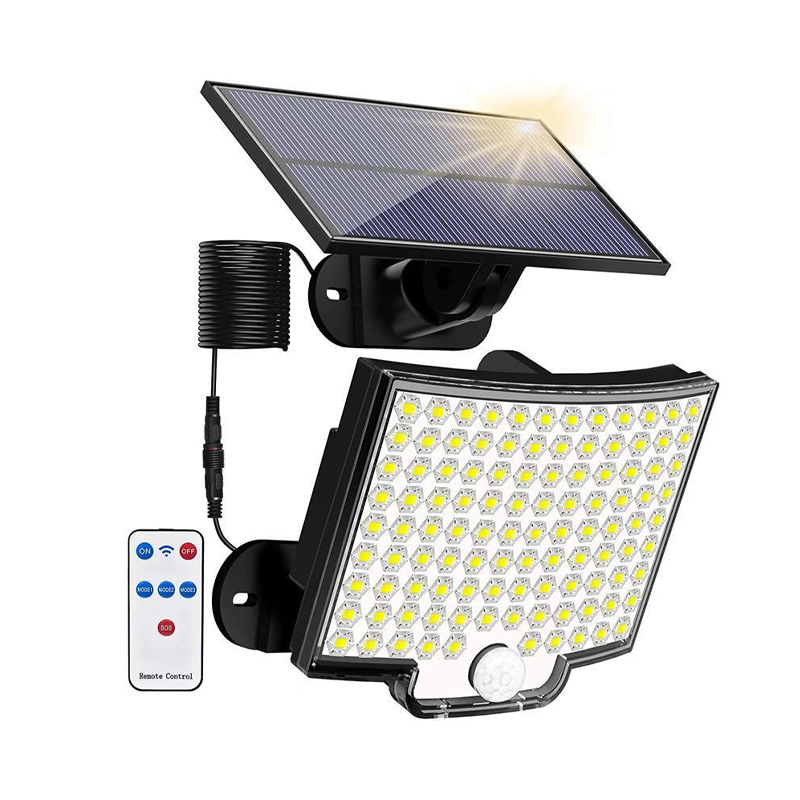 106 LED Solar Motion Sensor Outdoor Light with Remote