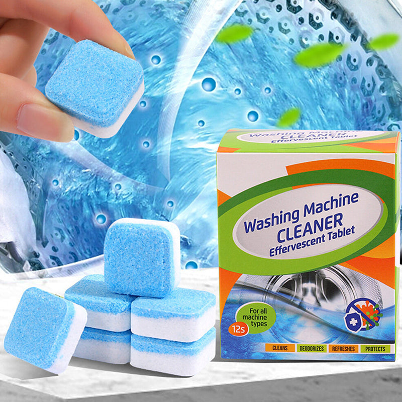 📢📢50% OFF !! ⏰Washing Machine Cleaner Tablets (Pack of 12)