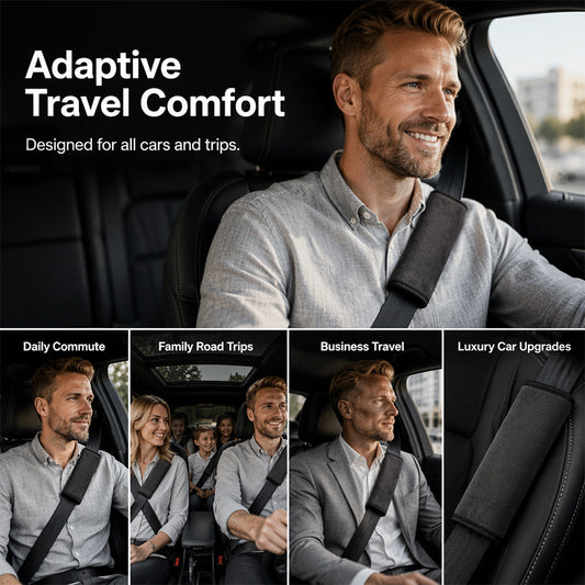 Universal Faux Suede Car Seat Belt Shoulder Cover Extended Cushion Padding